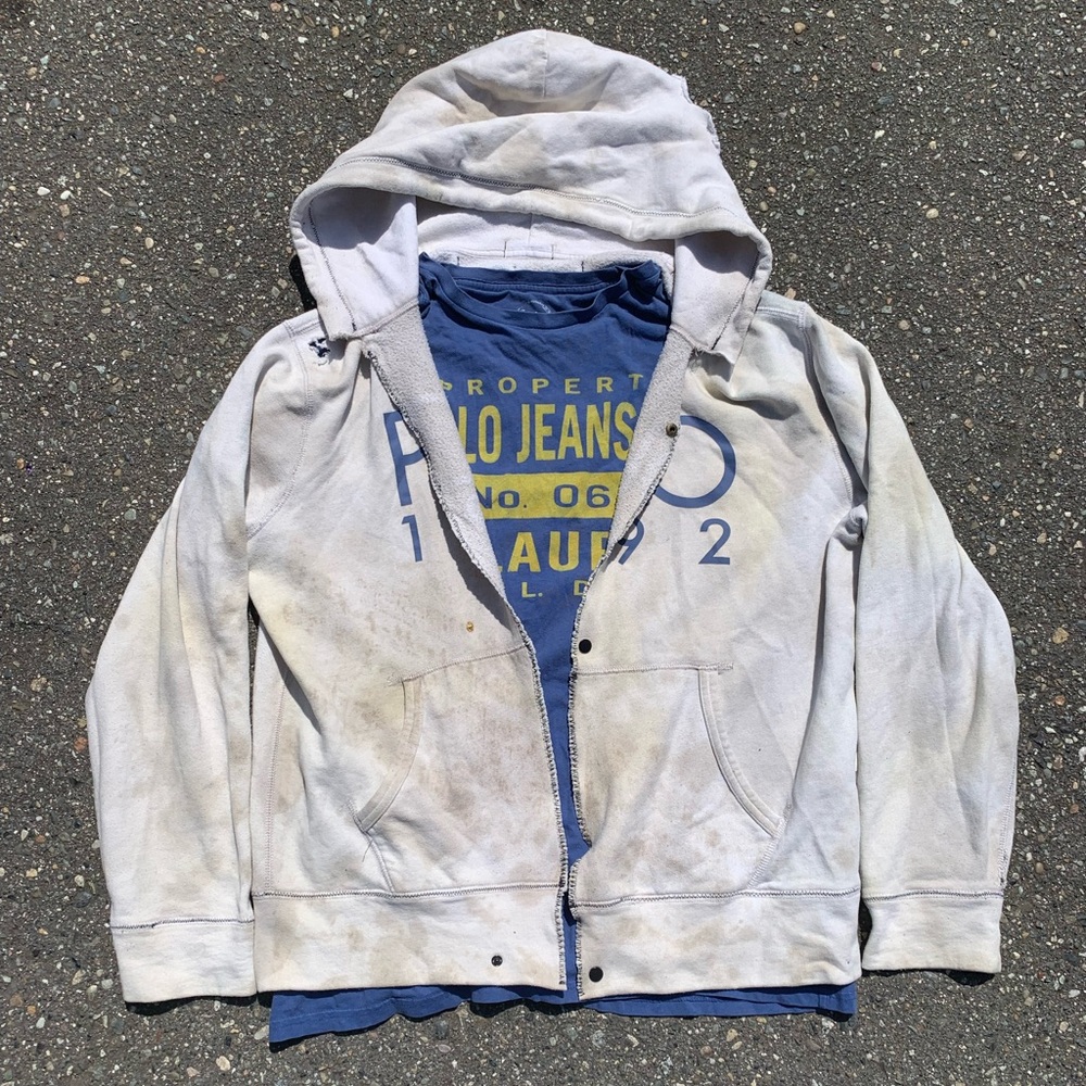 NovocentoNovantanove "Pollo" layered button up hoodie